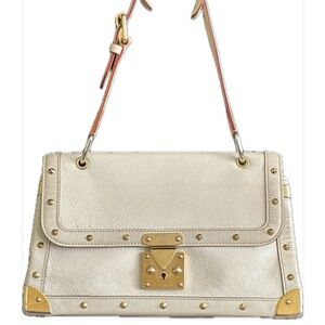 Louis Vuitton Cream and Gold Shoulder Bag